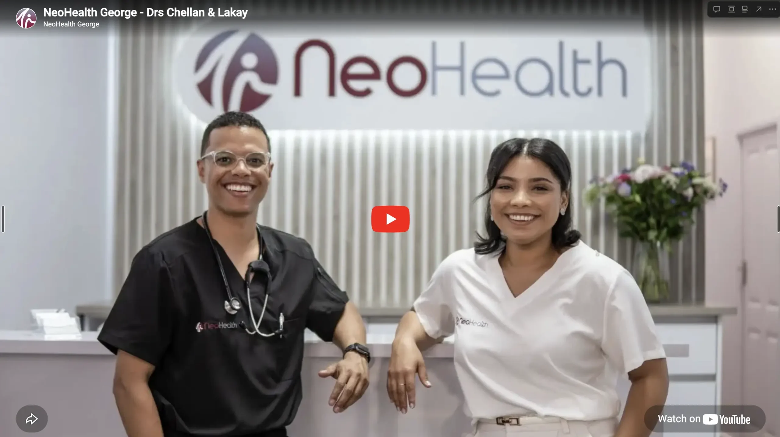 Youtube NeoHealth Dr Ethan Chellan and Dr Claudia Lakay — NeoHealth GP practice George, Western Cape